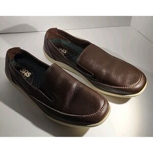 SAS Weekender Loafers Mens 11.5 Brown Pebbled Leather Slip-On Comfort Shoes USA